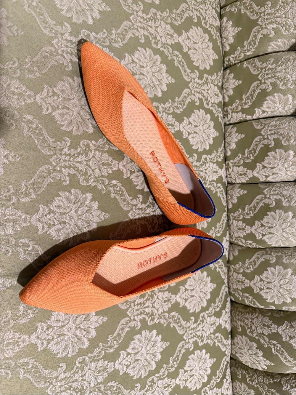 Rothy's Orange and Silver Knit Pointed-Toe Flats Bundle - Picture 3 of 10